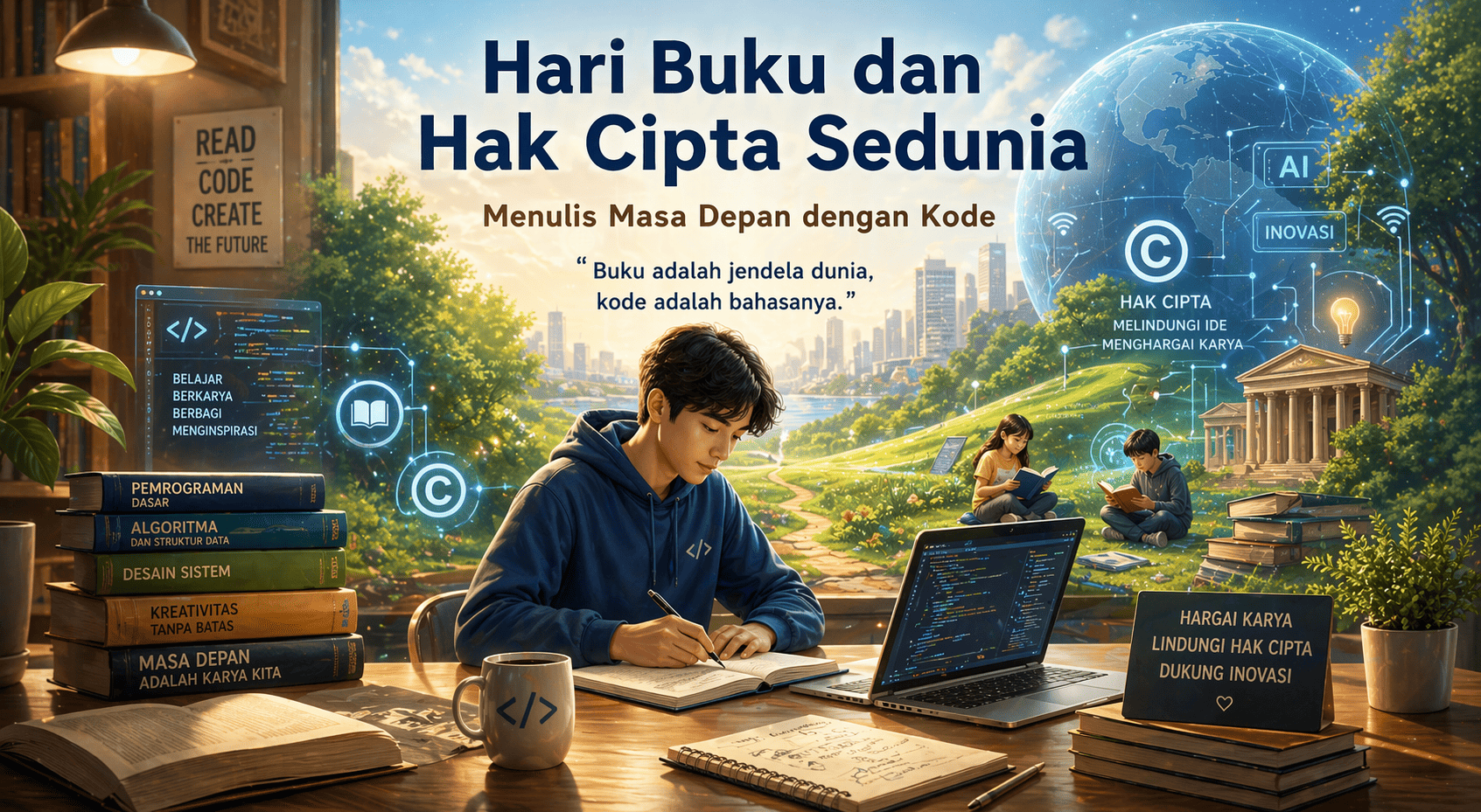 Hari Buku dan Hak Cipta Sedunia: Menulis Masa Depan dengan Kode