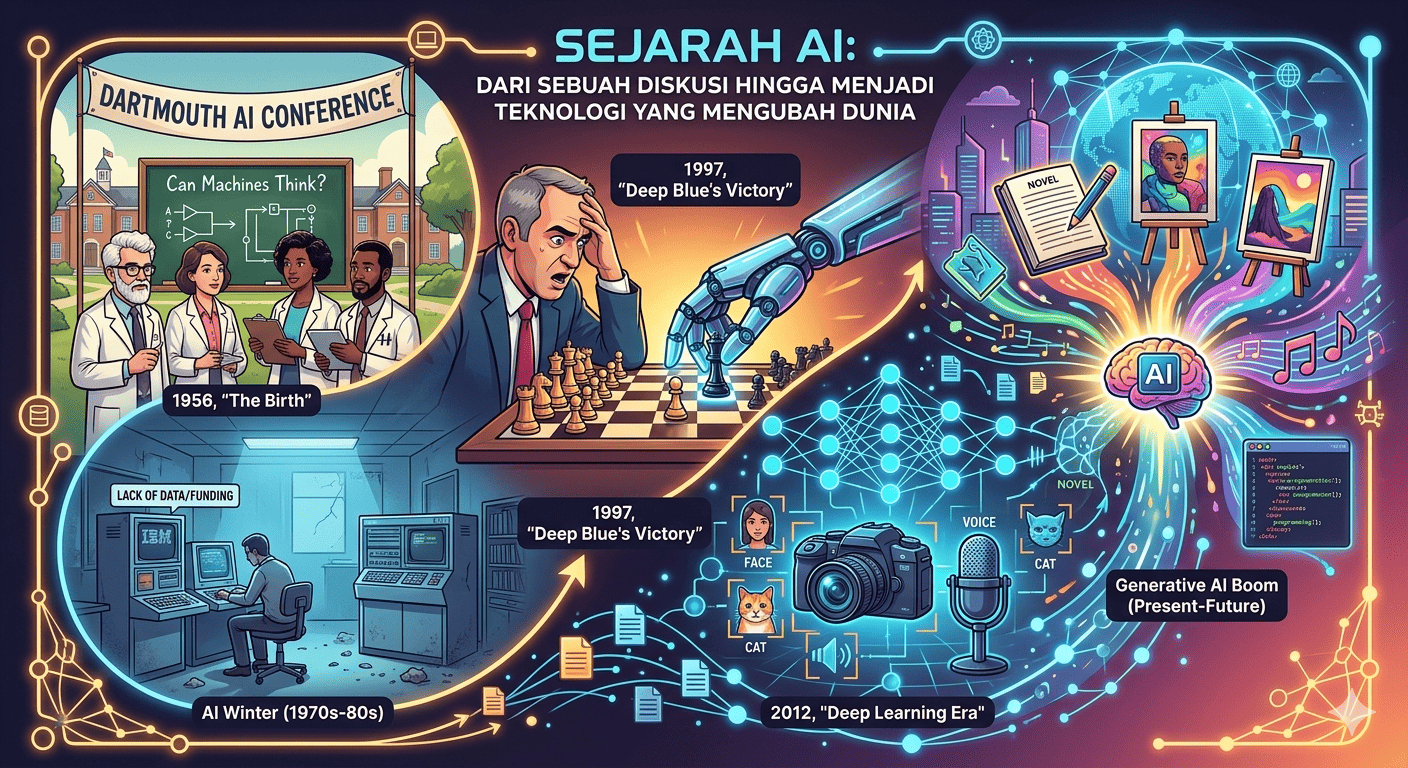 Tahukah Kamu? Sejarah AI Ternyata Dimulai dari Sebuah Diskusi Musim Panas di Tahun 1956!